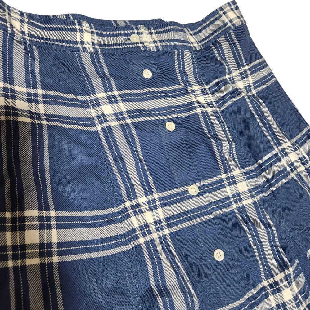 Polo by Ralph Lauren Blue Plaid Midi Skirt - Picture 8 of 13